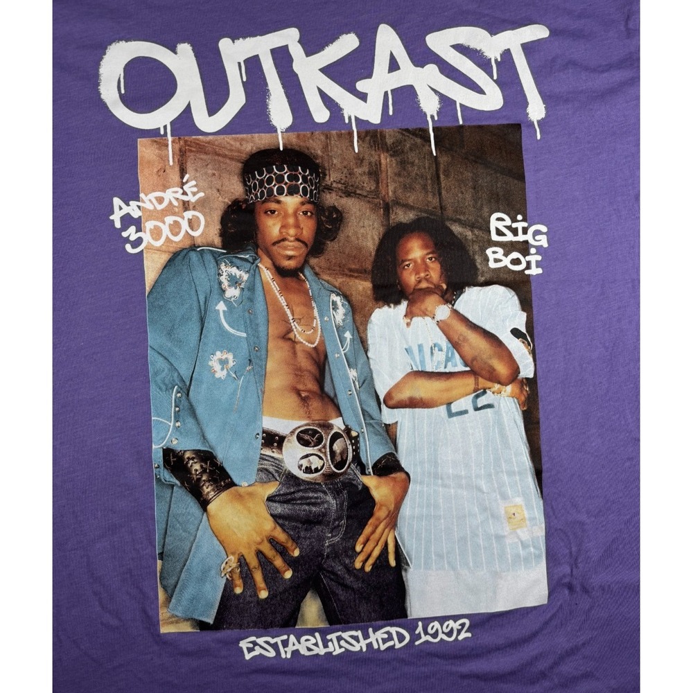 Outkast Ms Jackson Lyrics Graphic Tee Purple 2XL Mad Engine 197772759424